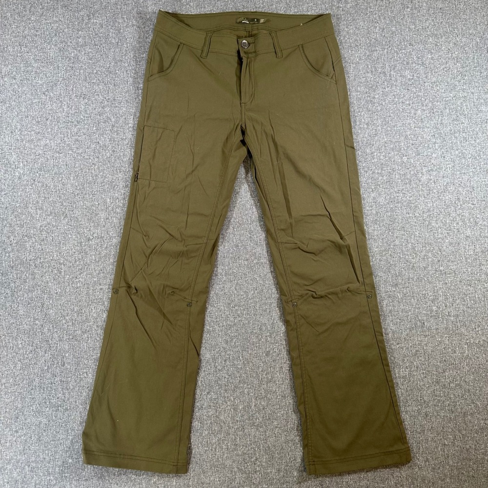 Prana‎ Halle Hiking Pants Womens 8 Olive Green Zion Stretch Straight Leg Outdoor